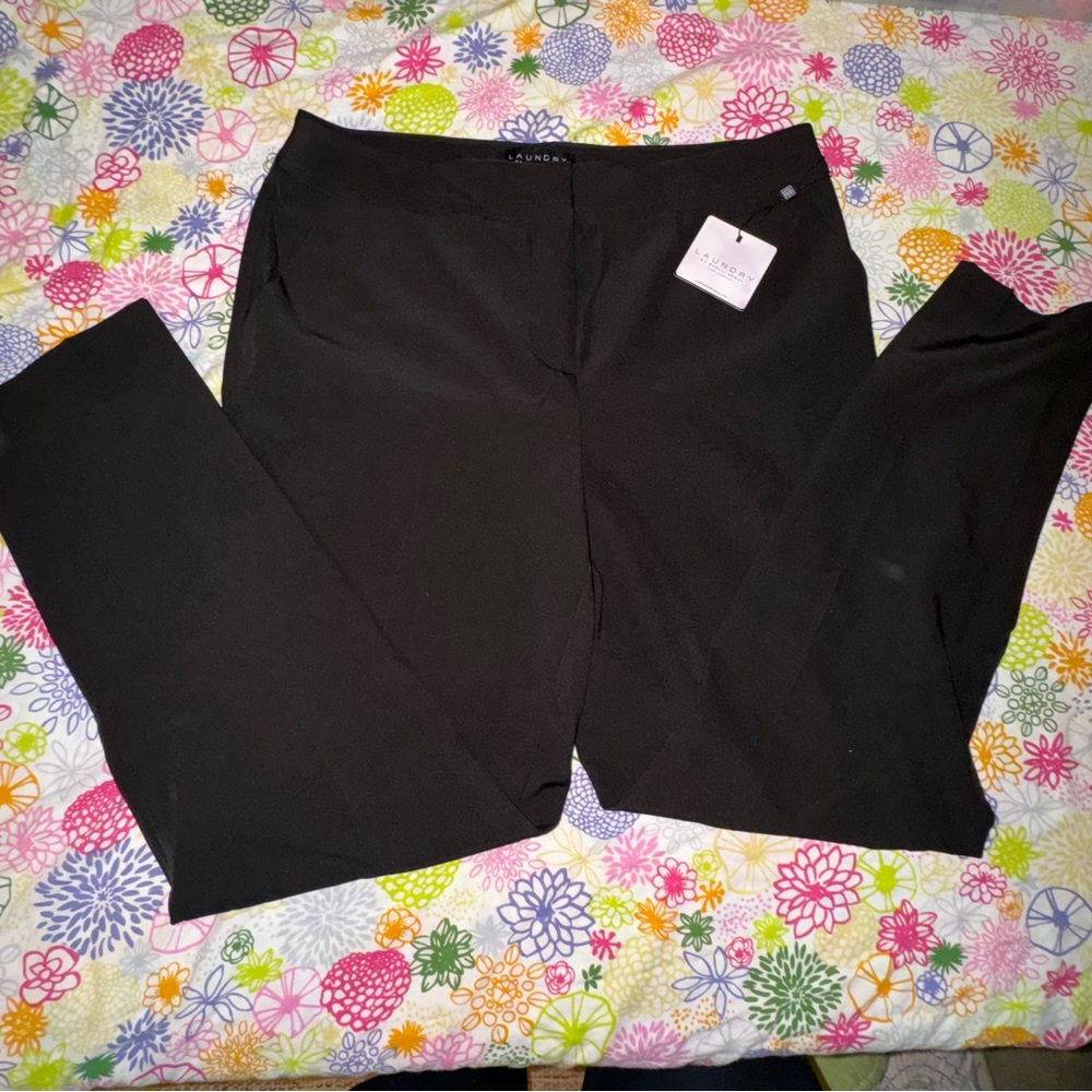 NWT Laundry by Shelli Segal Los Angeles | skinny black dress pant | 12
